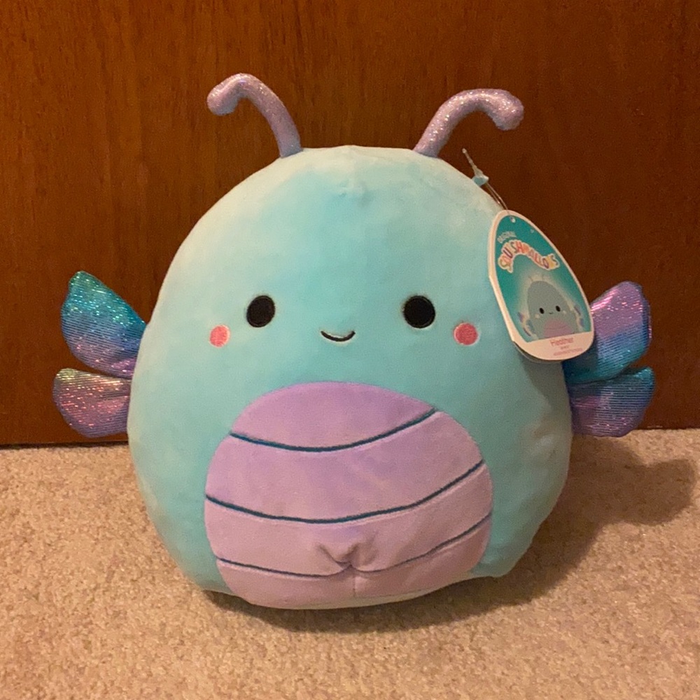 Squishmallow Heather the Dragon fly 8” inch